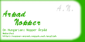 arpad nopper business card